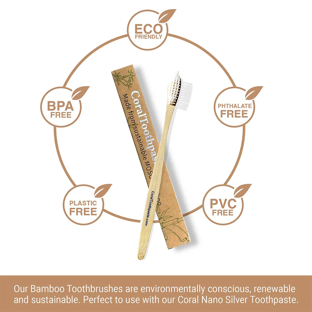 Coral Mouth Spray, Bamboo Mint Floss, and Bamboo Toothbrushes Bundle - Image 14