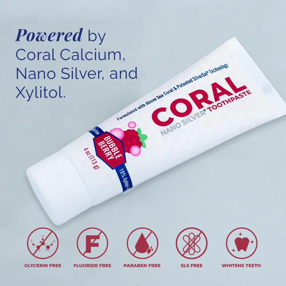 Fluoride Free Bubble Berry Kids Toothpaste with Nano Silver & Xylitol - Image 3